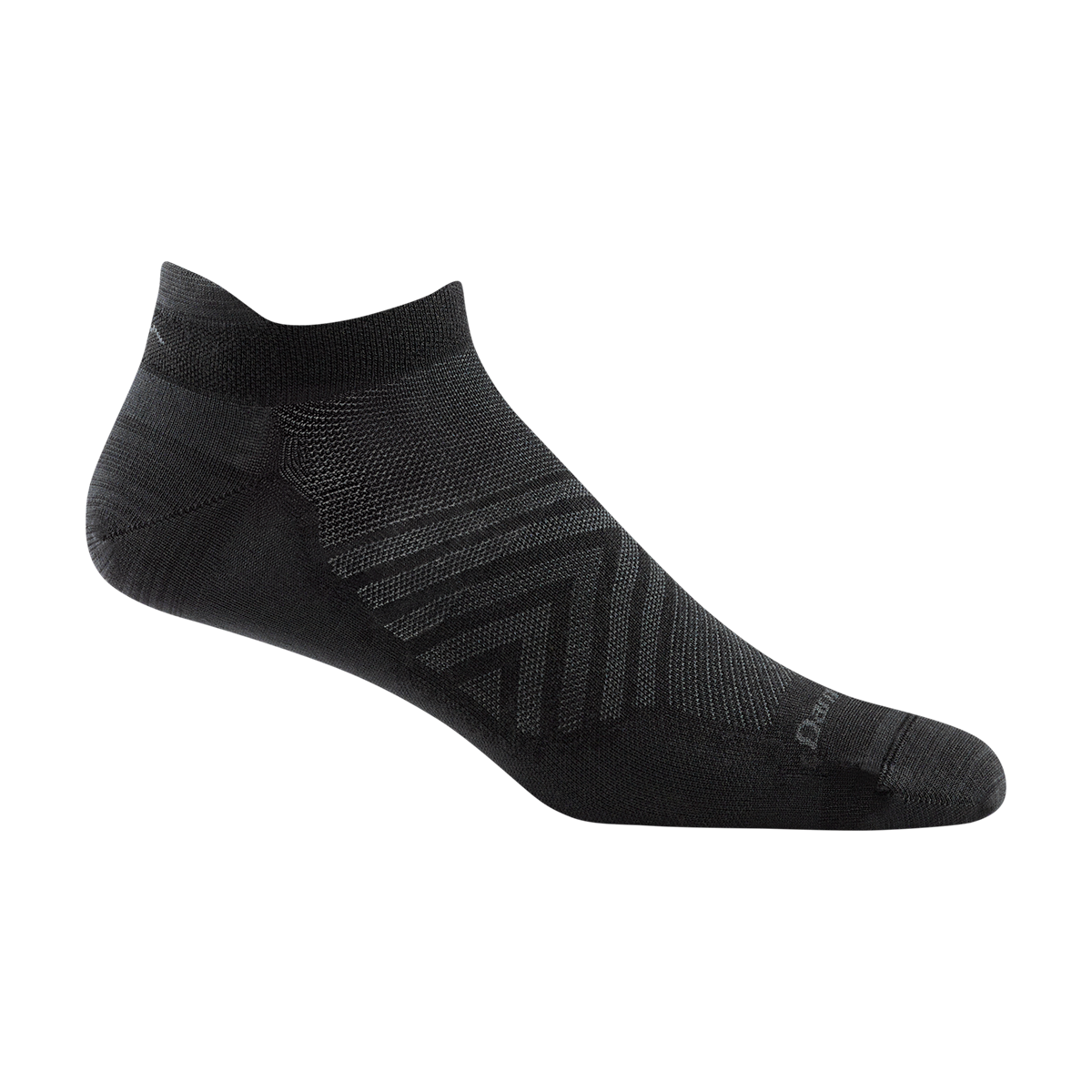 black no-show running sock