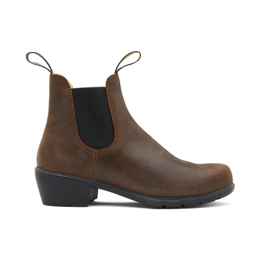 Blundstone Women's Series Antique Brown Heel Boot, 1673