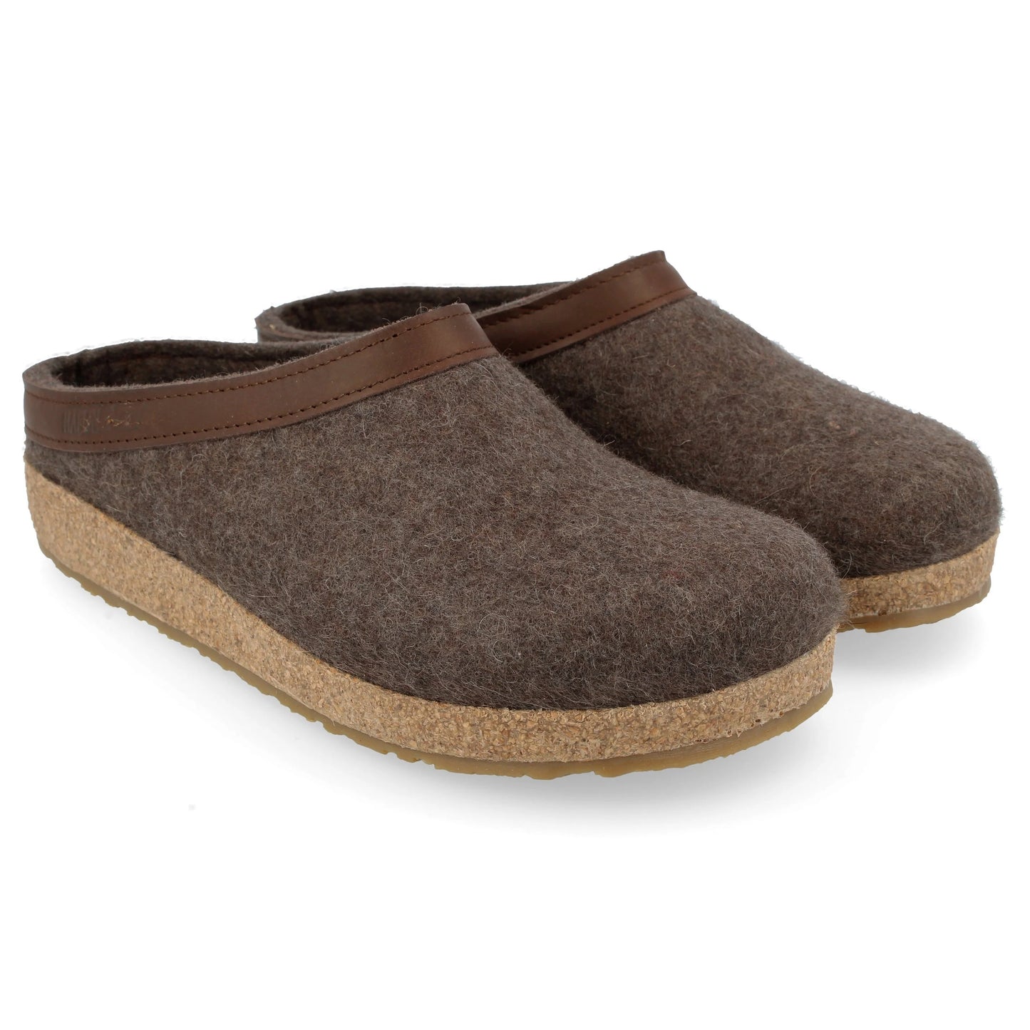 Grizzly Leather Trim Slipper, Smokey Brown