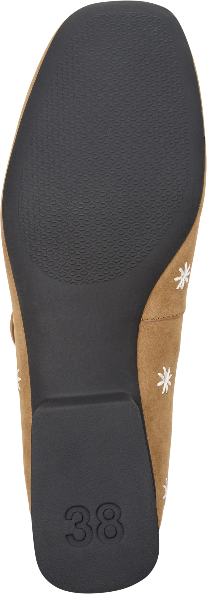 Women's Casi Myra Nubuck Leather Flower Maryjane Flats