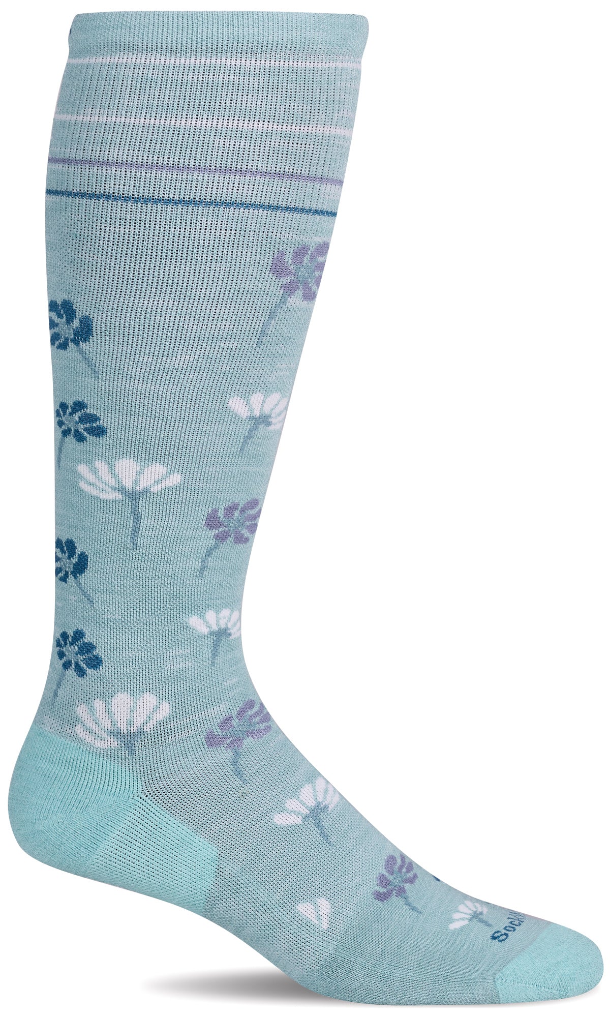 Women's Field Flower Compression Sock, 15-20 mmHg