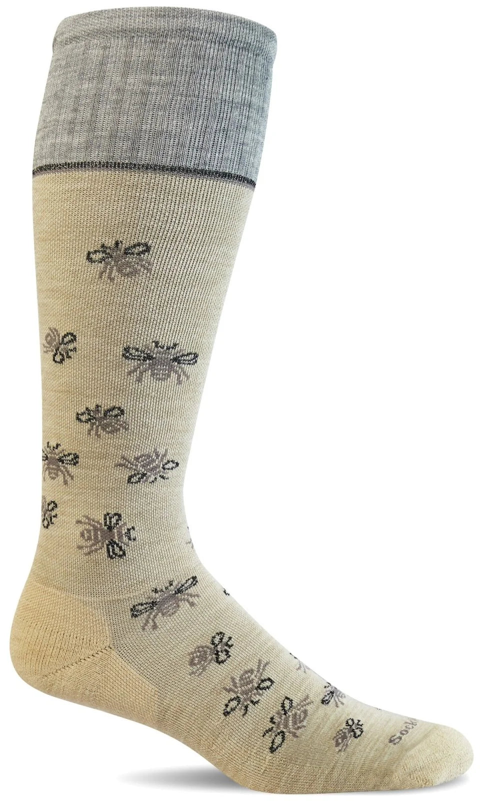 Women's Busy Bee Wide Calf Compression Sock, 15-20 mmHg