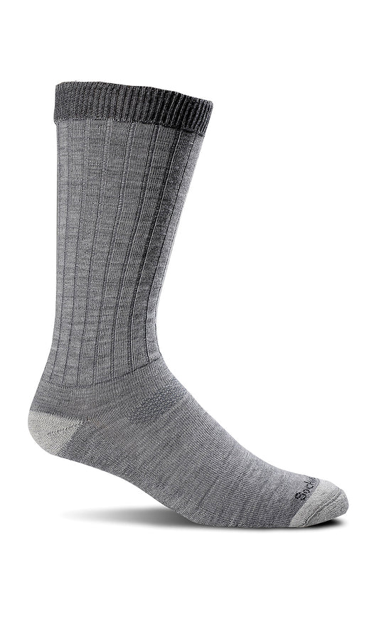 Men's Easy Does It Relaxed Fit Sock, Grey (Diabetic Friendly)