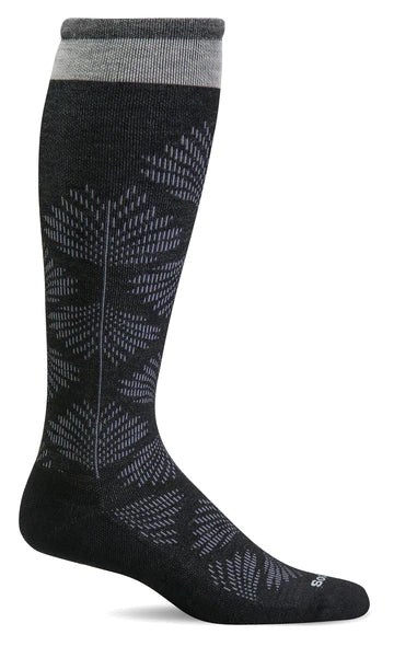 Women's Full Floral Wide Calf Compression Sock, 15-20 mmHg