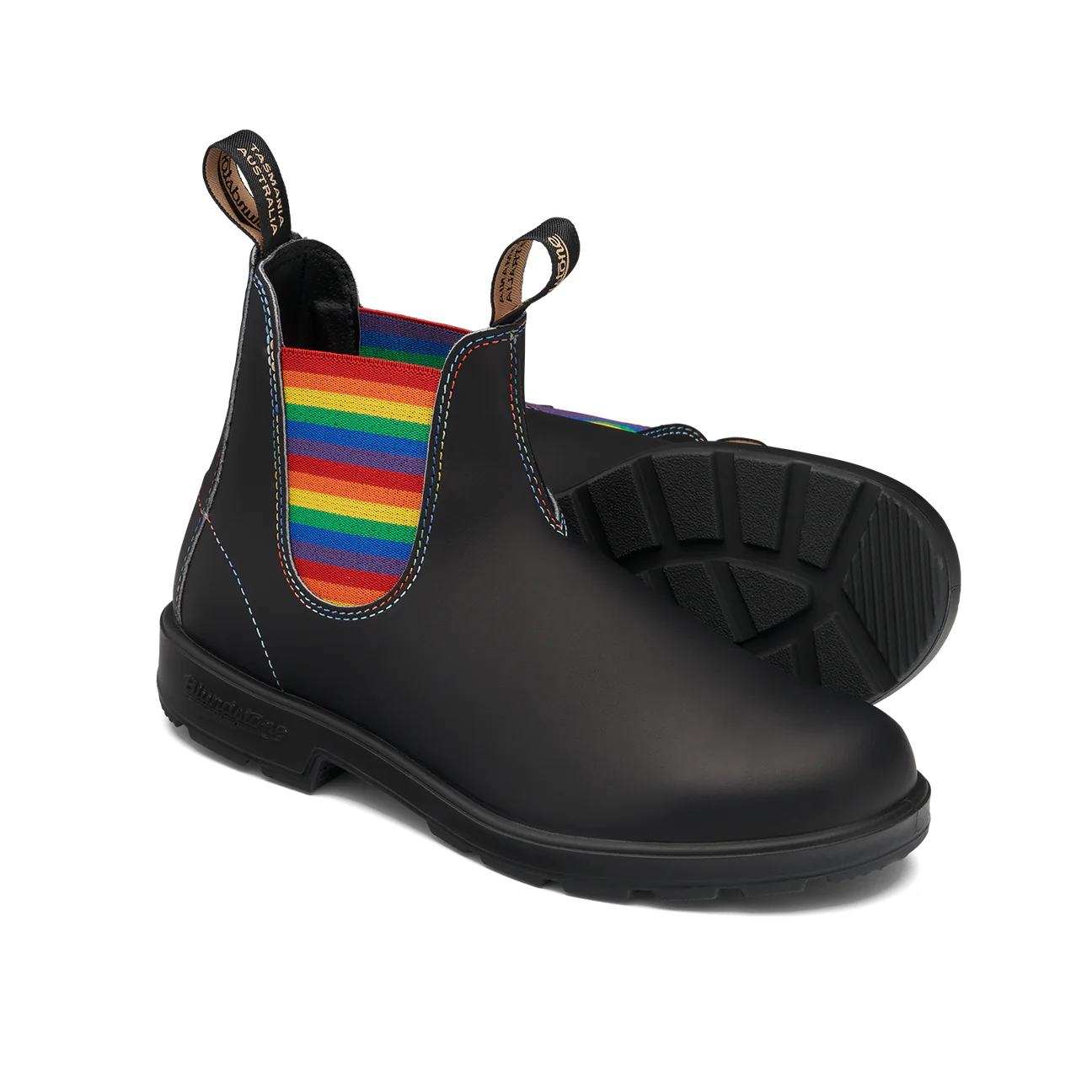 Blundstone Original Black with Rainbow Elastic Boot, 2105