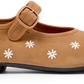 Women's Casi Myra Nubuck Leather Flower Maryjane Flats