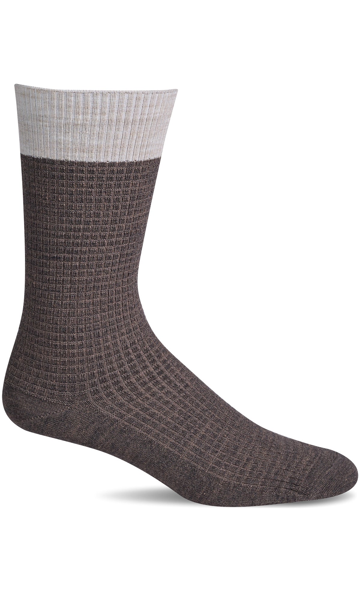 Men's Waffle Stitch Essential Comfort Crew Sock