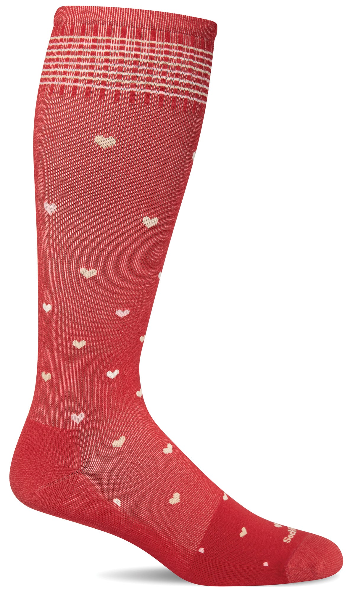 Women's Full Heart Wide Calf Compression Socks, 15-20 mmHg