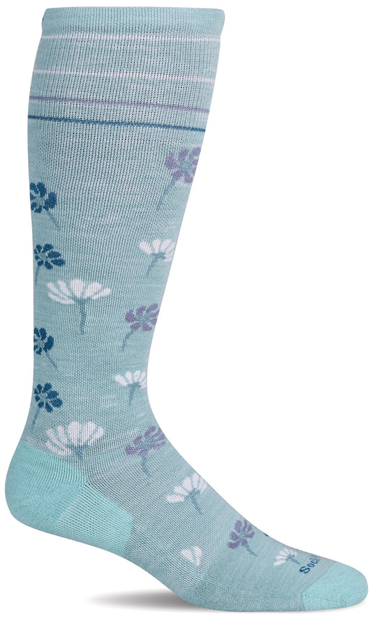 Women's Field Flower Compression Sock, 15-20 mmHg