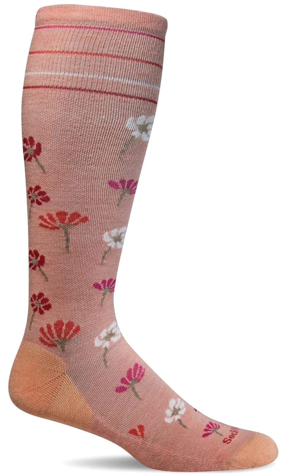 Women's Field Flower Compression Sock, 15-20 mmHg