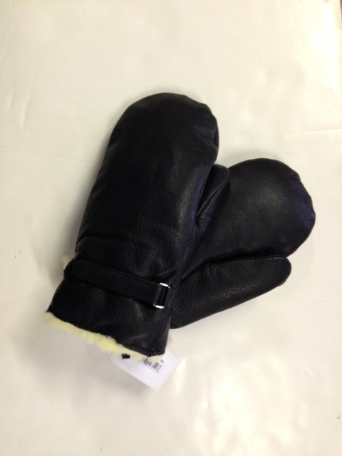 Klondike Sterling Adult Mittens with Velcro Closure, Black