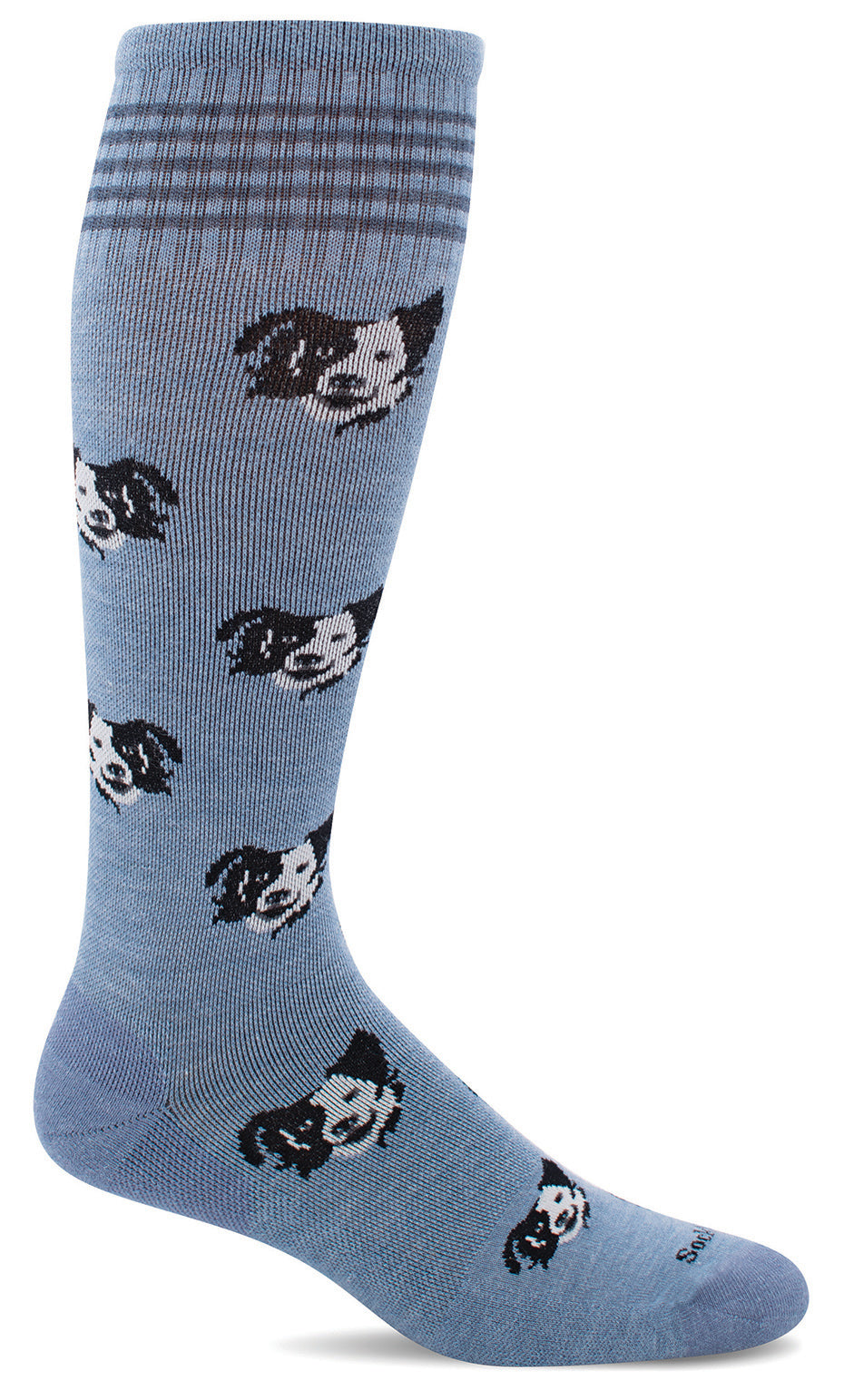 Women's Canine Cuddle Compression Sock, Blue  15-20 mmHg,