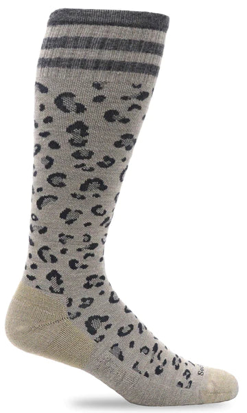 Woman's Leopard Compression Sock, 15-20 mmHg