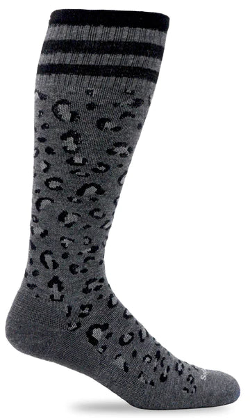 Woman's Leopard Compression Sock, 15-20 mmHg